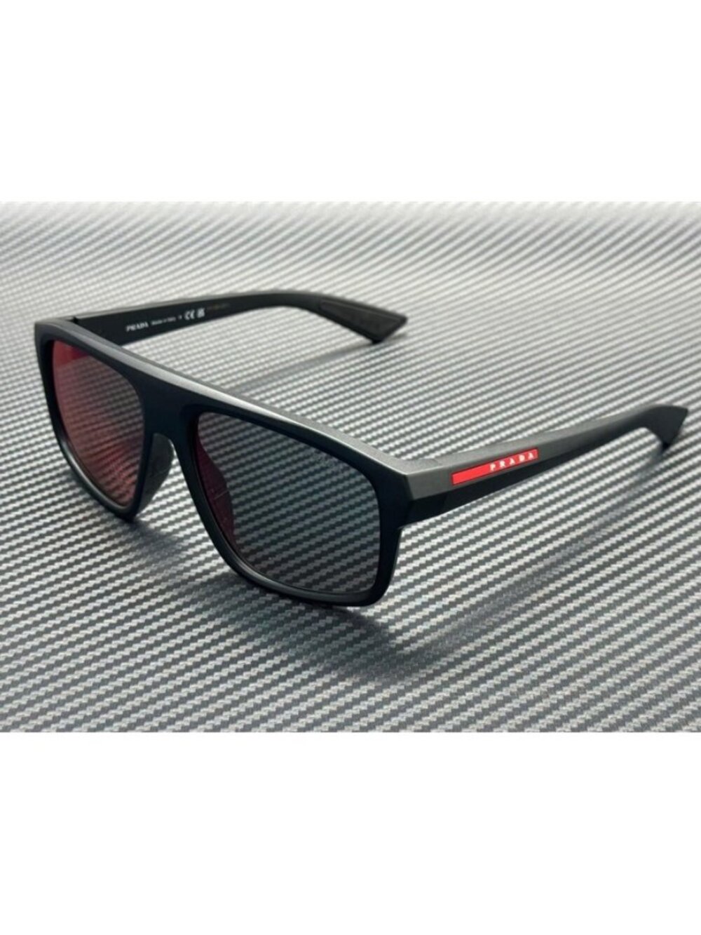New PRADA LINEA ROSSA Men Matte Black Sunglasses 59-17-145